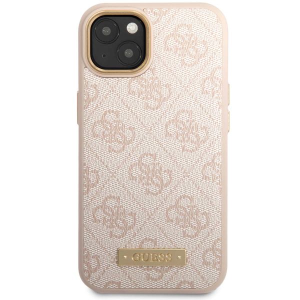 Guess Coque 4G Logo Monogram MagSafe Apple iPhone 14 - Rose