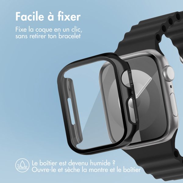 imoshion Coque rigide brillante à couverture complète Apple Watch 7 / 8 / 9 - 41 mm - Noir
