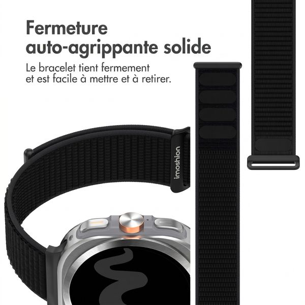imoshion Bracelet en nylon Samsung Galaxy Watch Ultra (2024/2025) - Noir