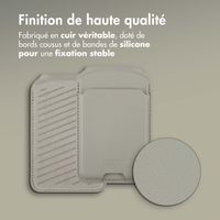 Accezz Portefeuille en cuir avec support - Compatible avec MagSafe et Qi2 - Light Grey