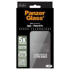 PanzerGlass Protecteur d'écran en céramique avec applicateur Apple iPhone 16 Pro