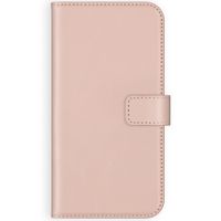 Selencia Étui portefeuille en cuir véritable Apple iPhone 12 (Pro) - Dusty Pink
