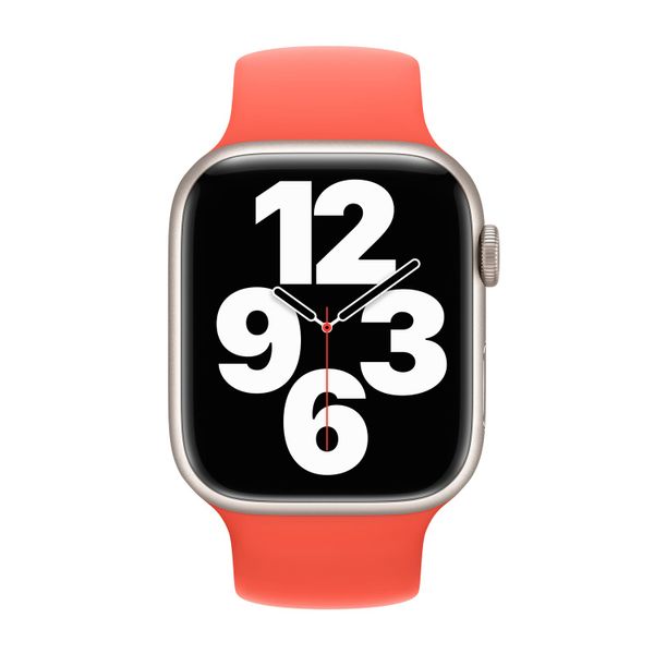 Apple Bracelet Boucle unique en Silicone Apple Watch | 38/40/41/42 mm - Taille 5 - Nectarine