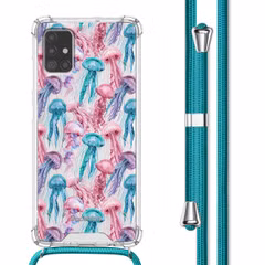 imoshion Coque Design avec cordon Samsung Galaxy A51 - Jellyfish Watercolor