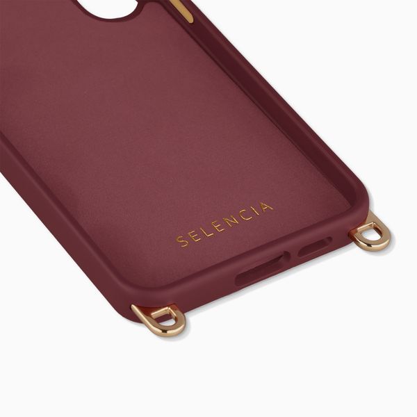 Selencia Coque arrière Rivièra avec MagSafe avec crochets amovibles Samsung Galaxy A53 - Bold Burgundy