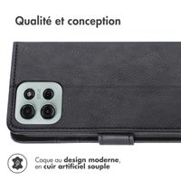 imoshion Étui de télephone portefeuille de luxe Motorola Moto G75 5G - Noir