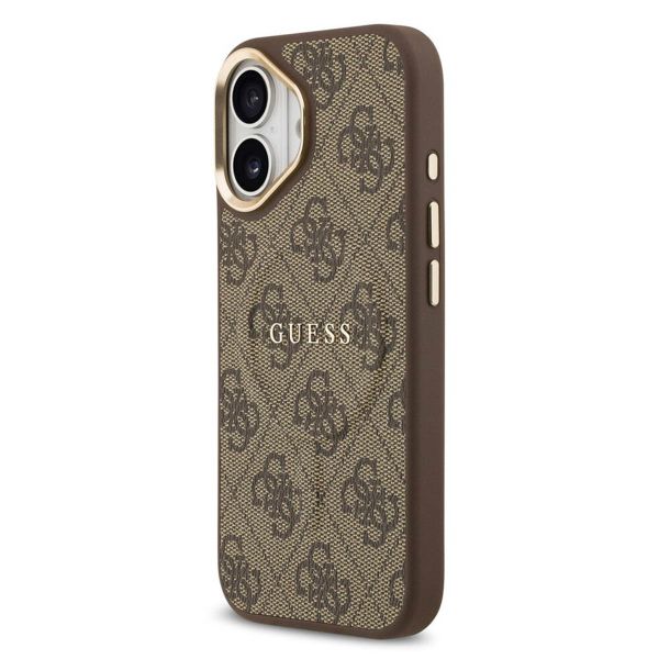 Guess Coque MagSafe Classic avec logo 4G Apple iPhone 17 - Marron