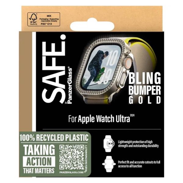 PanzerGlass Bling Bumper Apple Watch 7 / 8 / 9 - 45 mm - Doré