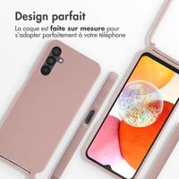 imoshion Coque en silicone avec cordon Samsung Galaxy A14 (5G) - Sand Pink