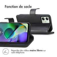imoshion Étui de télephone portefeuille de luxe Motorola Moto G54 - Noir