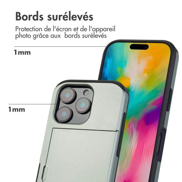 imoshion Coque arrière avec porte-cartes Apple iPhone 16 Pro - Vert