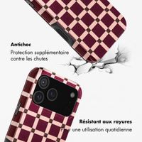 Selencia Coque arrière Vivid Apple iPhone 18 Pro / 17 Pro - Check This Burgundy