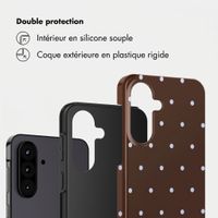 Selencia Coque arrière Vivid Samsung Galaxy A57 (5G) - Happy Dots Chocolate