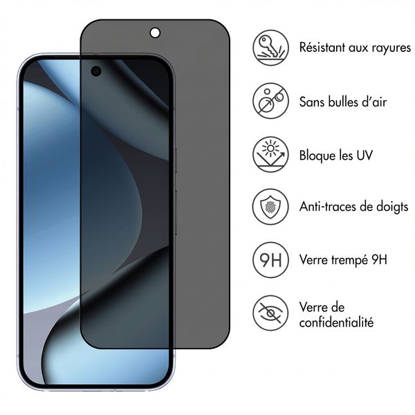 Accezz Protection d'écran en verre trempé Privacy Google Pixel 11 Pro