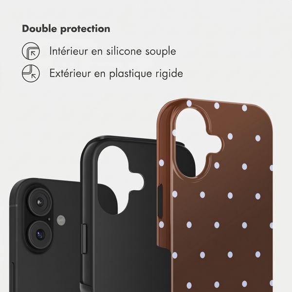 Selencia Coque arrière Vivid Apple iPhone 17 - Happy Dots Chocolate