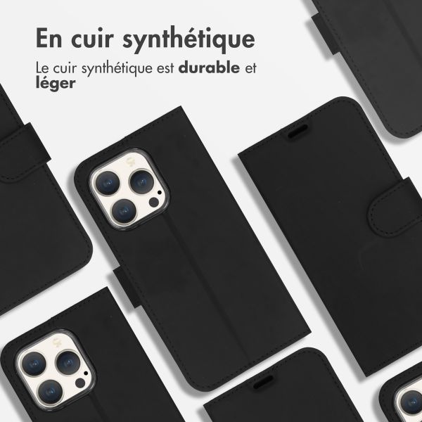 Accezz Étui de télephone Wallet Apple iPhone 15 Pro - Noir