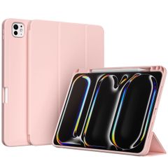 Accezz Coque tablette portefeuille Smart Silicone Apple iPad Pro 11 (2025) M5 / (2024) M4 - Rose