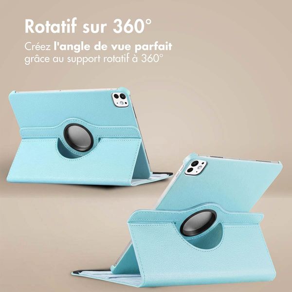 imoshion Coque tablette rotatif à 360° Apple iPad Pro 12.9 (2020/2021/2022) - Bleu clair