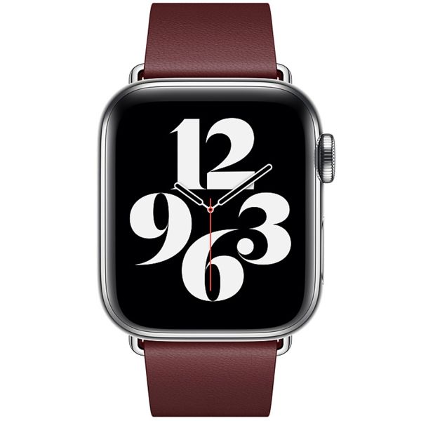 Apple Bracelet Leather Band Modern Buckle Apple Watch | 38/40/41/42 mm - Taille M - Garnet