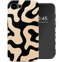 Selencia Coque arrière Vivid avec MagSafe Apple iPhone 17e / 16e - Art Wave Black
