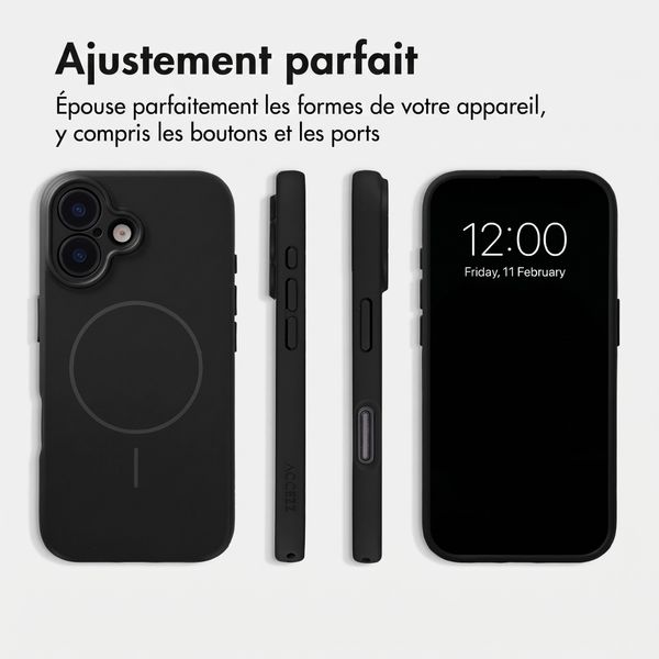 Accezz Coque Grip avec MagSafe Apple iPhone 16 - Noir