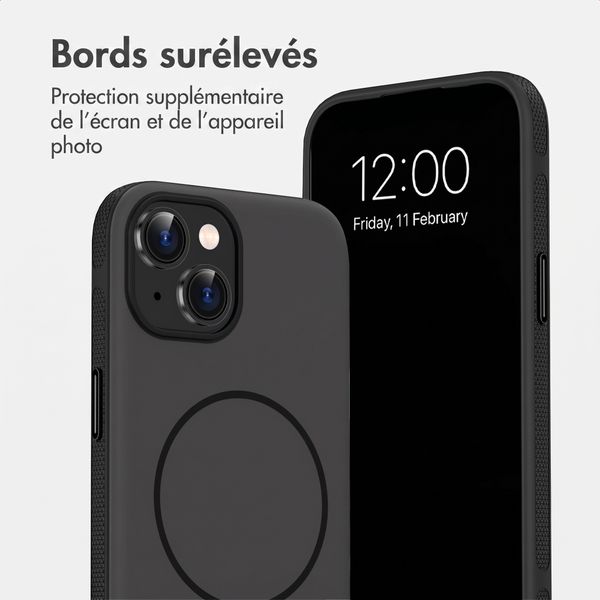 imoshion Coque arrière Color avec Thin MagSafe Ring Apple iPhone 15 - Noir