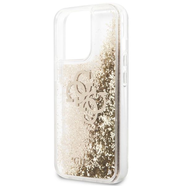 Guess Coque 4G Logo Liquid Glitter Apple iPhone 13 Pro - Doré