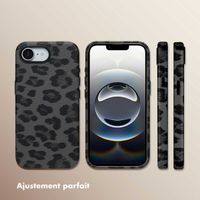 Selencia Coque Sabi imprimé panthère avec MagSafe Apple iPhone 17e / 16e - Midnight Black