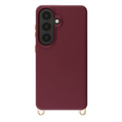 Selencia Coque arrière Rivièra avec MagSafe avec crochets amovibles Samsung Galaxy S26 - Bold Burgundy