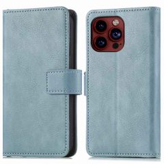 imoshion Étui de télephone portefeuille de luxe Apple iPhone 15 Pro Max - Bleu clair
