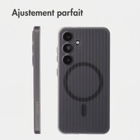 Accezz Coque arrière Lite avec MagSafe | Fluted | Samsung Galaxy S24 - Gris