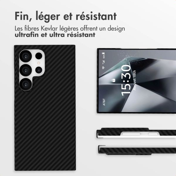 Accezz Coque Kevlar® MagSafe Samsung Galaxy S24 Ultra - Noir