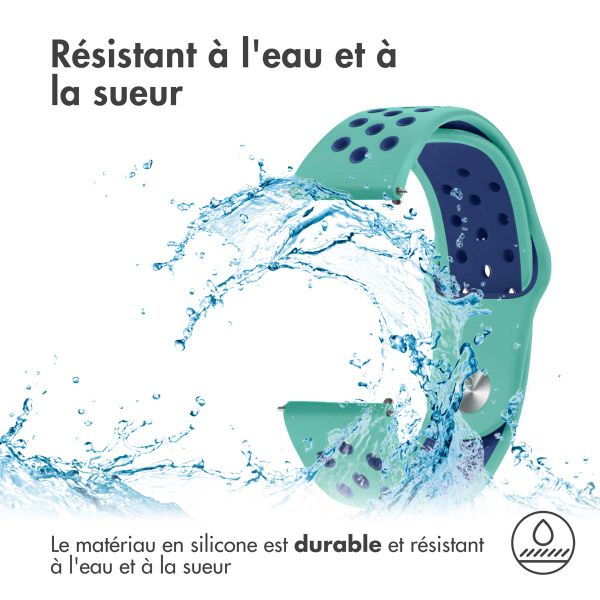 imoshion Bracelet sport en silicone  - Connexion universelle 18 mm - Turquoise & Blue
