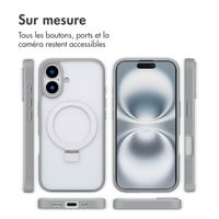 Accezz Coque Ring Stand avec MagSafe Apple iPhone 16 - Gris