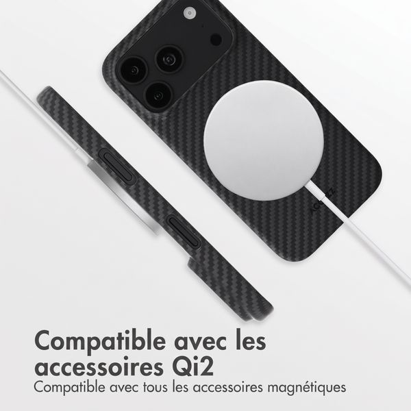 Accezz Coque Kevlar® MagSafe Apple iPhone 18 Pro / 17 Pro - Noir