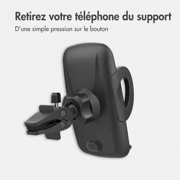 imoshion Support de téléphone pour voiture - Universel - Réglable - Grille de ventilation - Noir