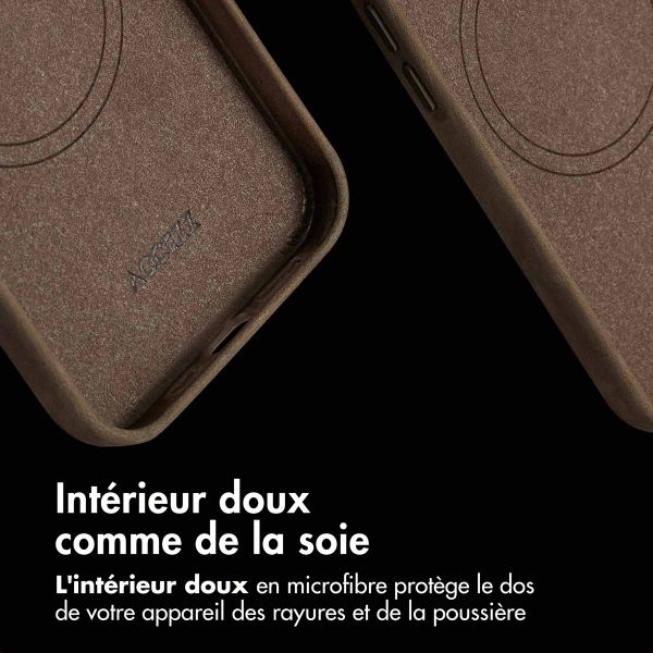 Accezz Coque MagSafe en cuir vintage Apple iPhone 14 Pro - Rustic Brown