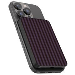 Selencia Powerbank Vivid 5 000 mAh - MagSafe et Qi - Black / Bonbon Stripe Blueberry