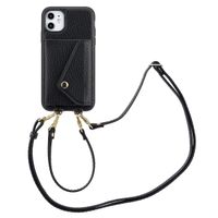 Selencia Coque de télephone Sera avec cordon et porte-cartes enveloppe Apple iPhone 11 - Noir