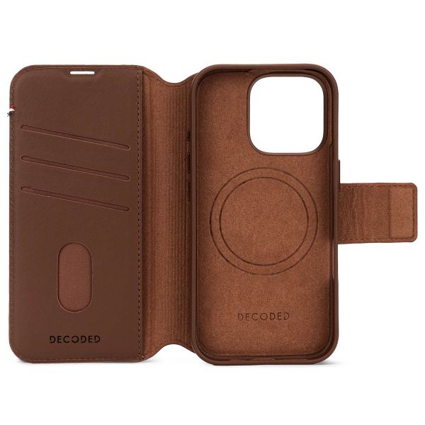Decoded Portefeuille détachable 2 en 1 en cuir MagSafe Apple iPhone 16 Pro - Tan