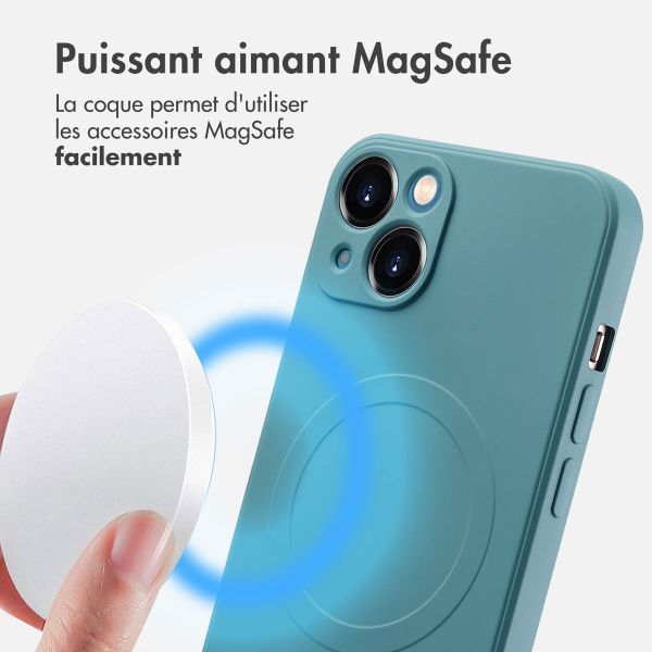 imoshion Coque Couleur avec MagSafe Apple iPhone 13 - Smoke Green