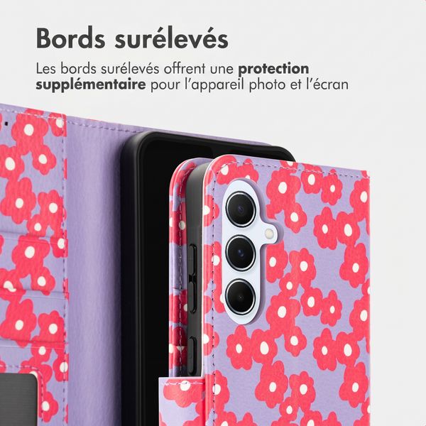 imoshion Étui de télephone portefeuille Design Samsung Galaxy A56 - Dusty Rose Blossoms