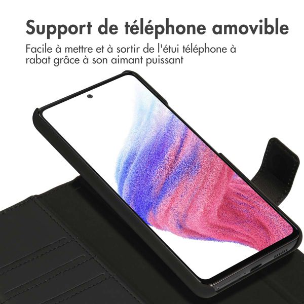 Accezz Premium Leather 2 in 1 Wallet Bookcase Samsung Galaxy A53 - Noir