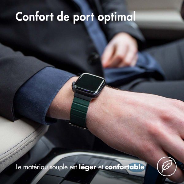 imoshion Bracelet en cuir magnétique Apple Watch | 38/40/41/42 mm - Vert