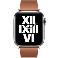 Apple Bracelet Leather Band Modern Buckle Apple Watch | 38/40/41/42 mm - Taille L - Saddle Brown