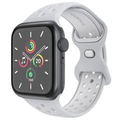 imoshion Bracelet Sport⁺ en silicone Apple Watch | 38/40/41/42 mm - Taille S/M - Grey & White