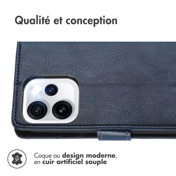 imoshion Étui de télephone portefeuille de luxe Oppo Reno15 Pro (5G) - Bleu foncé