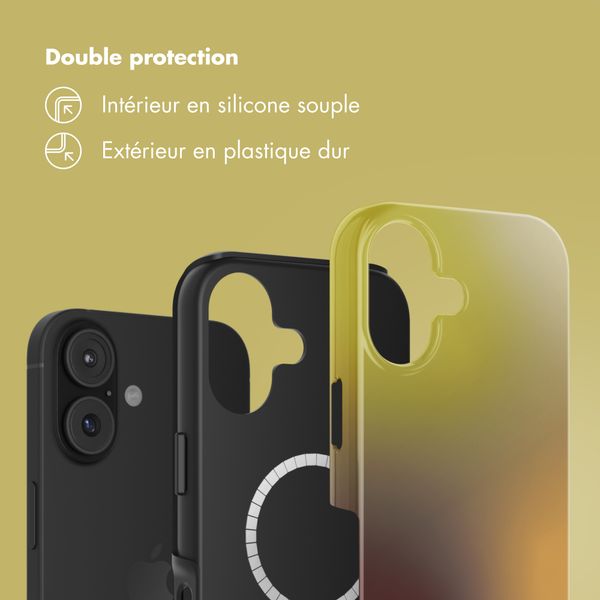 Selencia Coque arrière Vivid avec MagSafe Apple iPhone 17 - Gradient Olive Dust