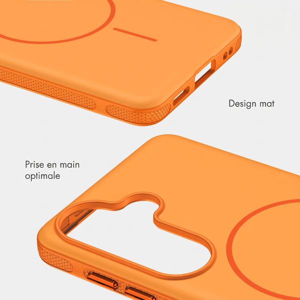 imoshion Coque arrière Color avec Thin MagSafe Ring Samsung Galaxy S25 / S24 - Orange