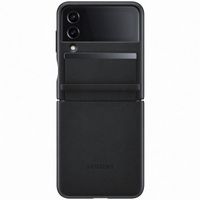 Samsung Original Coque Leather Samsung Galaxy Z Flip 4 - Noir